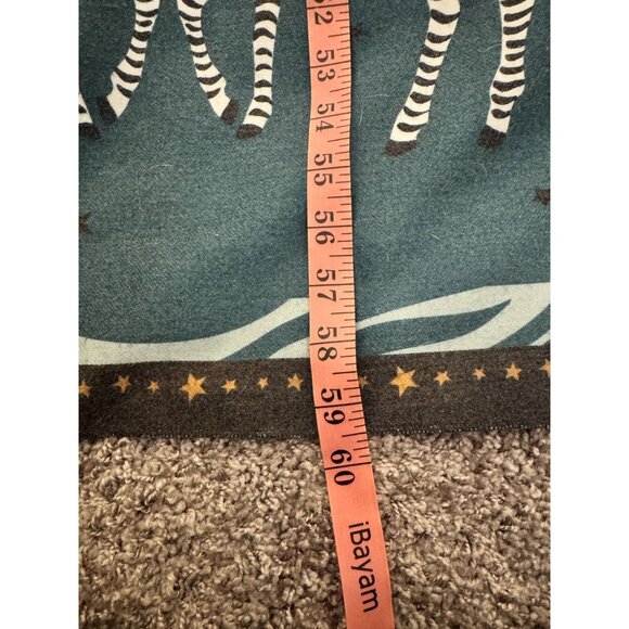 Large Ann Taylor Blanket Scarf Shawl Reversible Zebra Stars - Picture 6 of 6